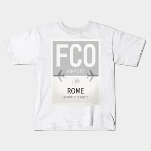 FCO Rome airport Kids T-Shirt